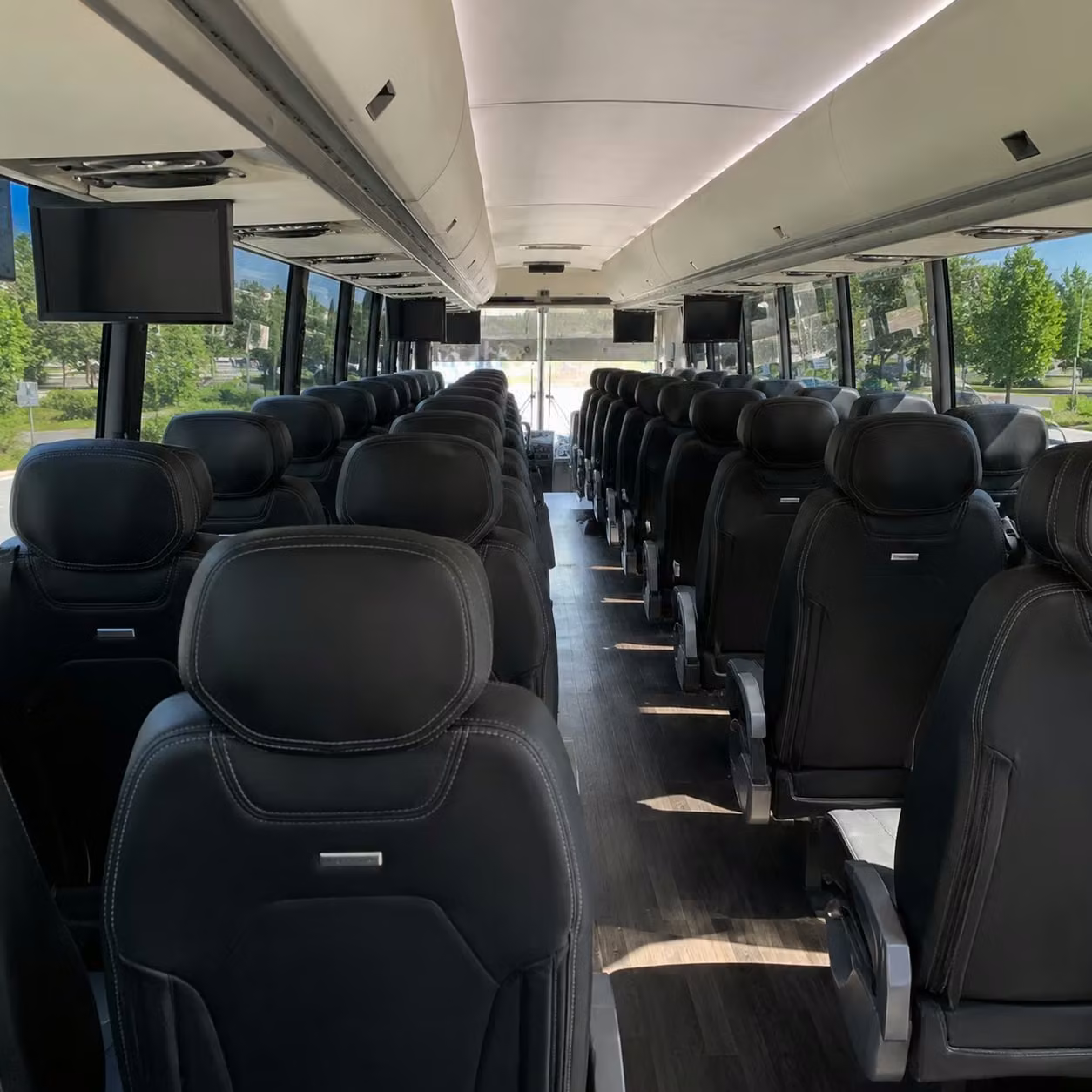 whittier charter bus rental interior
